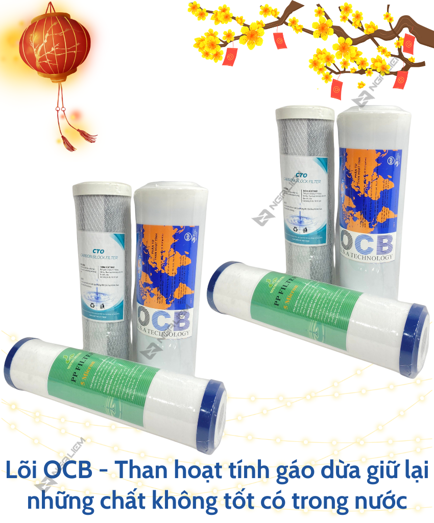 Lõi lọc nước số 1, 2, 3 Công Nghệ Mỹ OCB
