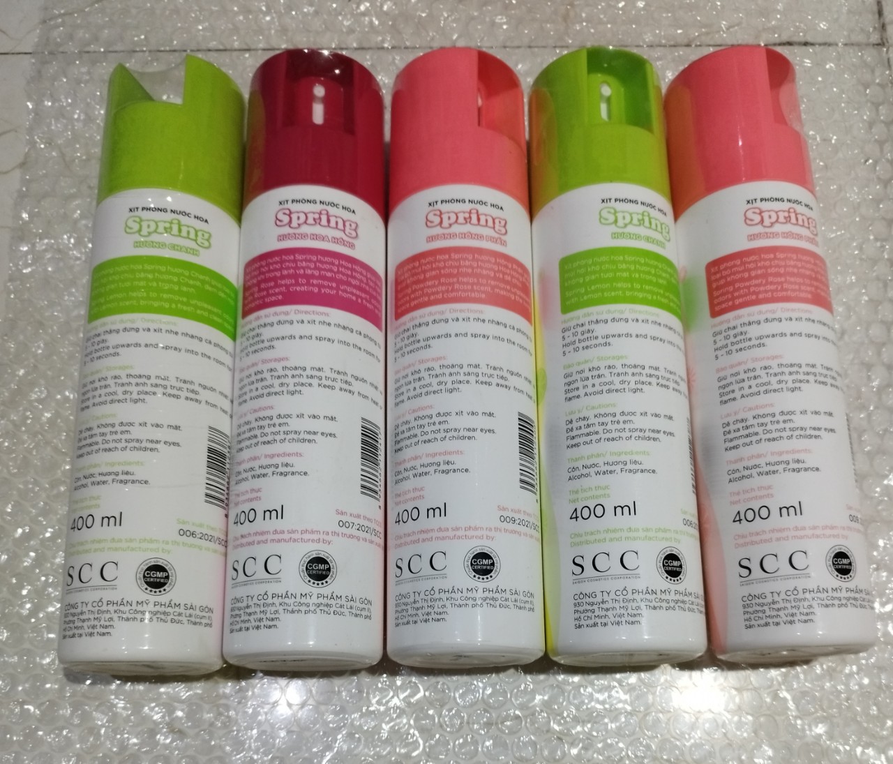 CHAI LỚN 400ML XỊT PHÒNG SPRING THƠM LÂU.