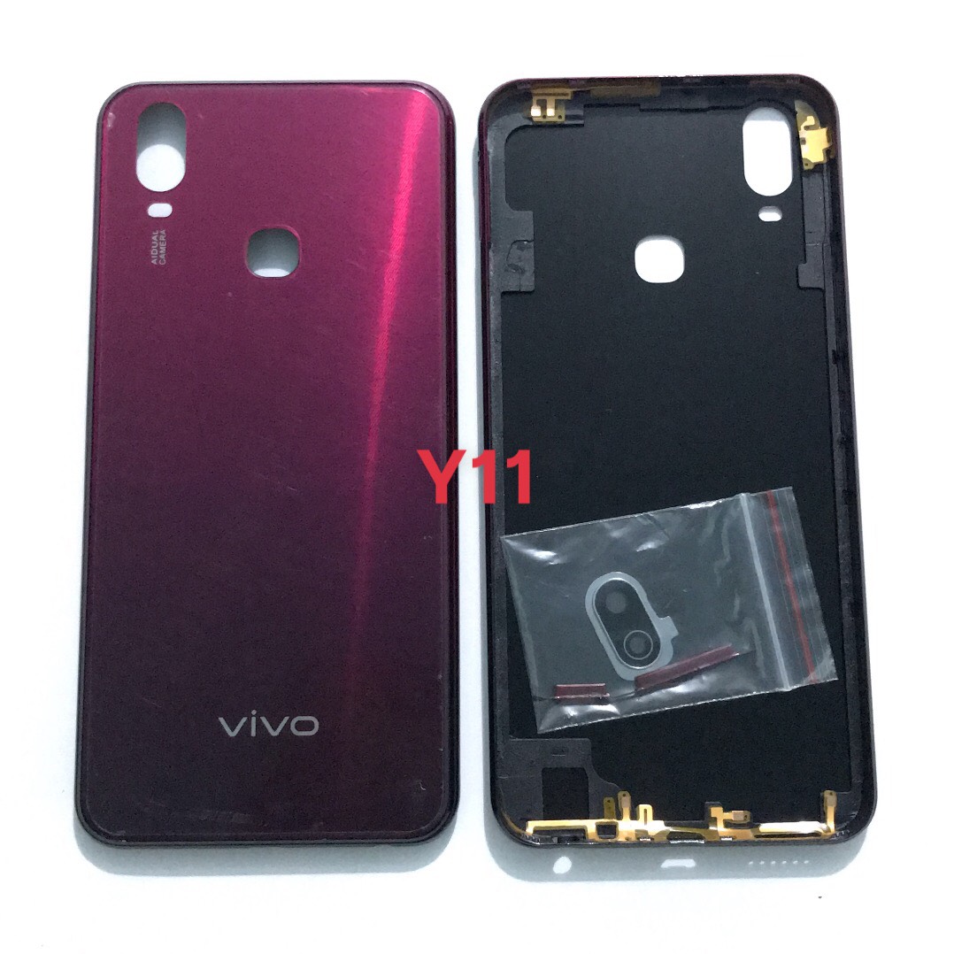 Nắp lưng vivo Y11 zin (kèm phím và cụm kính camera)