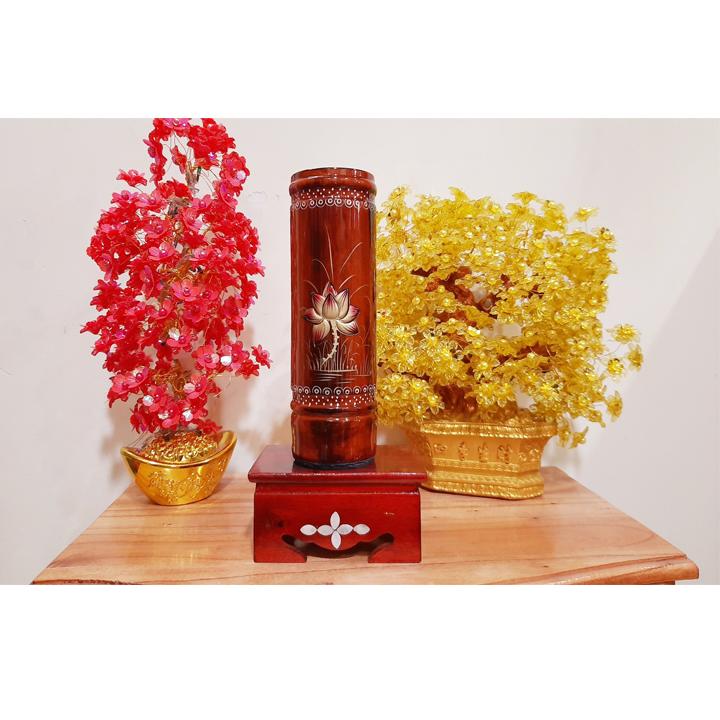 Ống nhang gỗ đẹp cao 23 cm