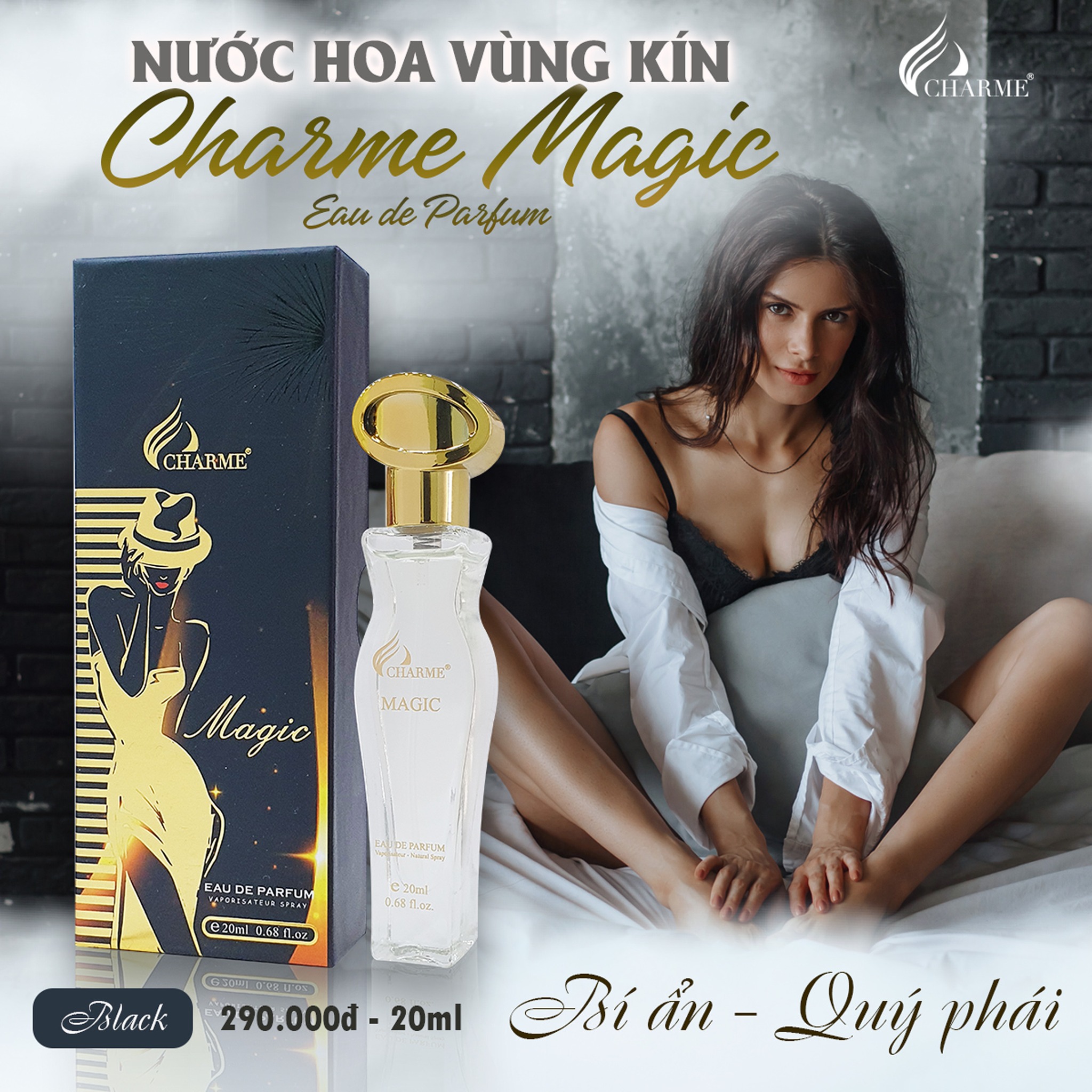 Perfume private charme magic mysterious black 20ml