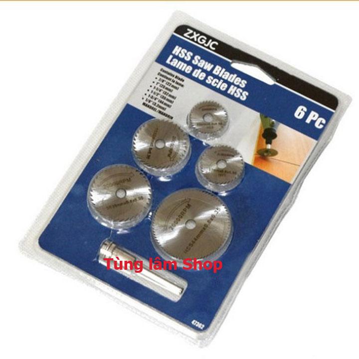 bộ đĩa cắt mini chân cán 3ly  cho khoan điện hay máy mài khắc đa năng mini cầm tay (như Dremel, ACZ, motor 775...) - 5 dĩa cắt mini 1 chân cán 3ly