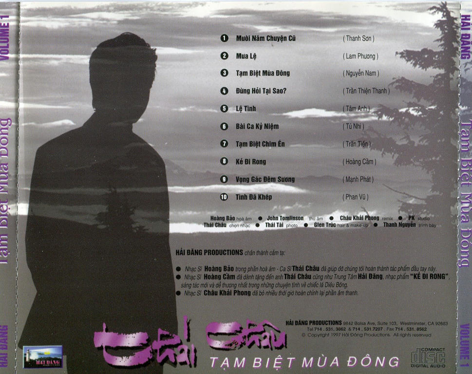 Tạm Biệt Mùa Ðông - Thái Châu (Hải Ðăng CD001)