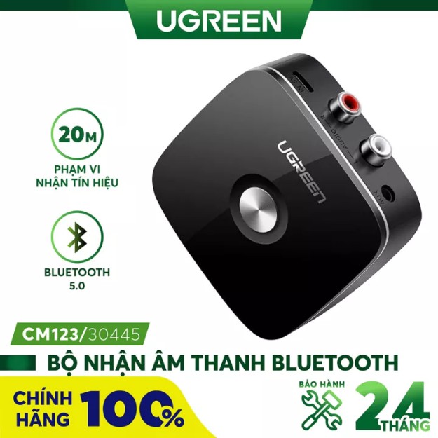 Thiết bị nhận Bluetooth 5.0 Music Receiver cho loa, amply Ugreen 30445 cao cấp