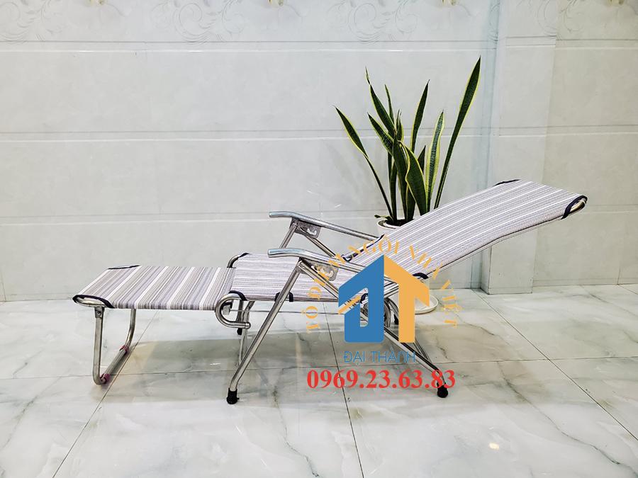Ghế bố xếp khung inox mặt lưới cao cấp ĐẠI THÀNH, ghế xếp gấp gọn tiện lợi