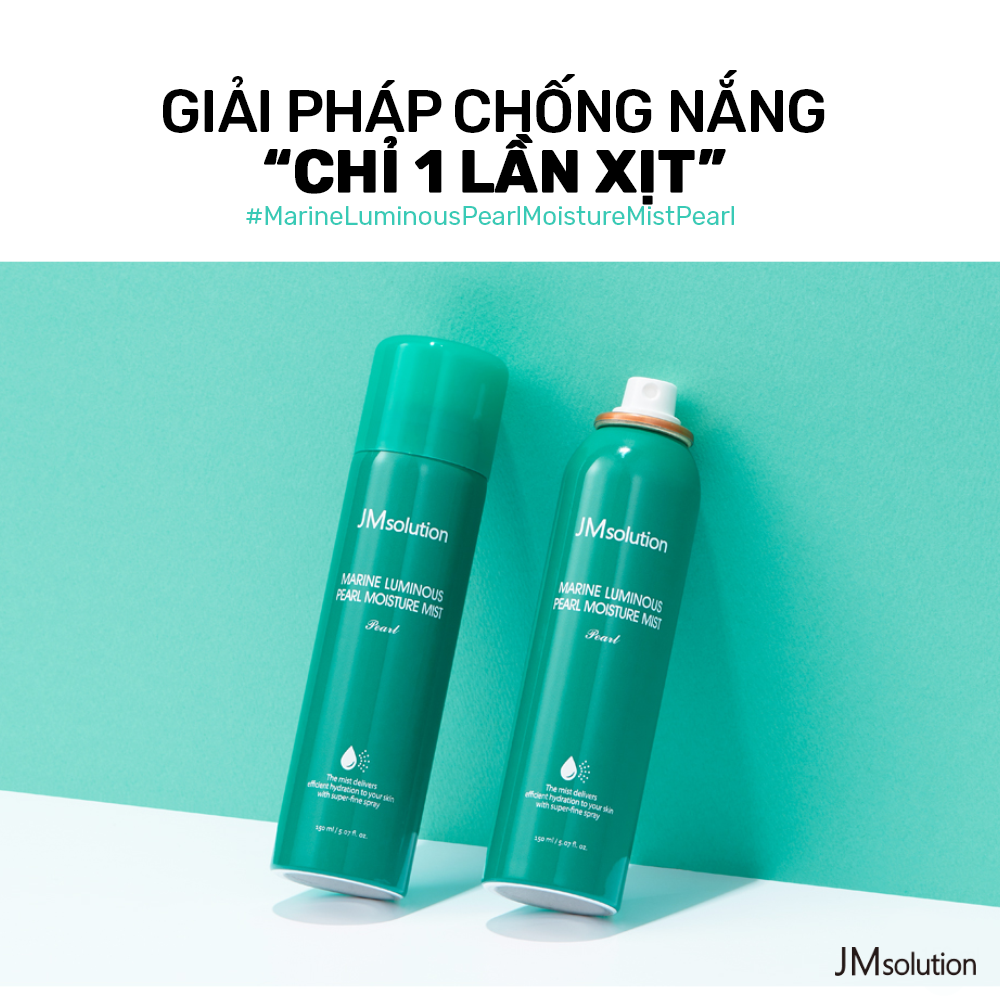 Xịt Chống Nắng JMSOLUTION Ngọc Trai Hoa Hồng SPF50+ PA++++ JM Solution Glow Luminous Flower Sun Spray Nâng Tone Cấp Ẩm