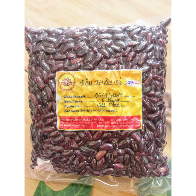 Đậu Thận đỏ túi 1kg hạt mẩy tròn