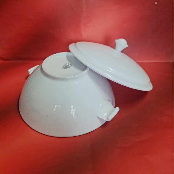 thố sứ trắng Minh Long - thố có nắp sứ Minh Long