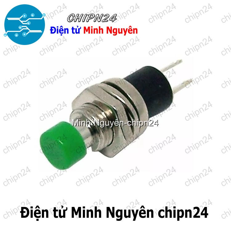 [2 cái] (F75) Nút nhấn Nhả PBS-110 Xanh Lá (phi 7mm) (Tự nhả, đề reset) - HH001854