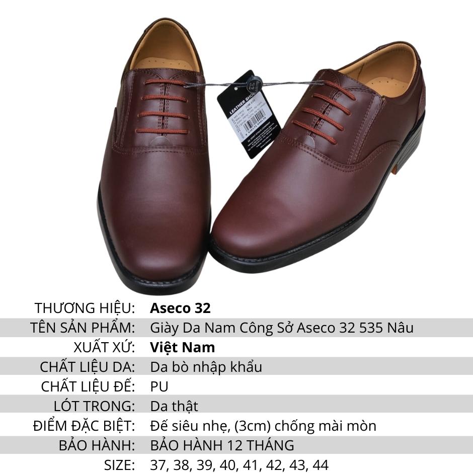 Giày Da Nam 535 Màu Nâu