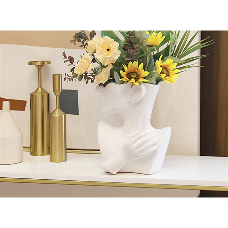Lọ hoa gốm đầu người - Chảnh Gâu Gâu