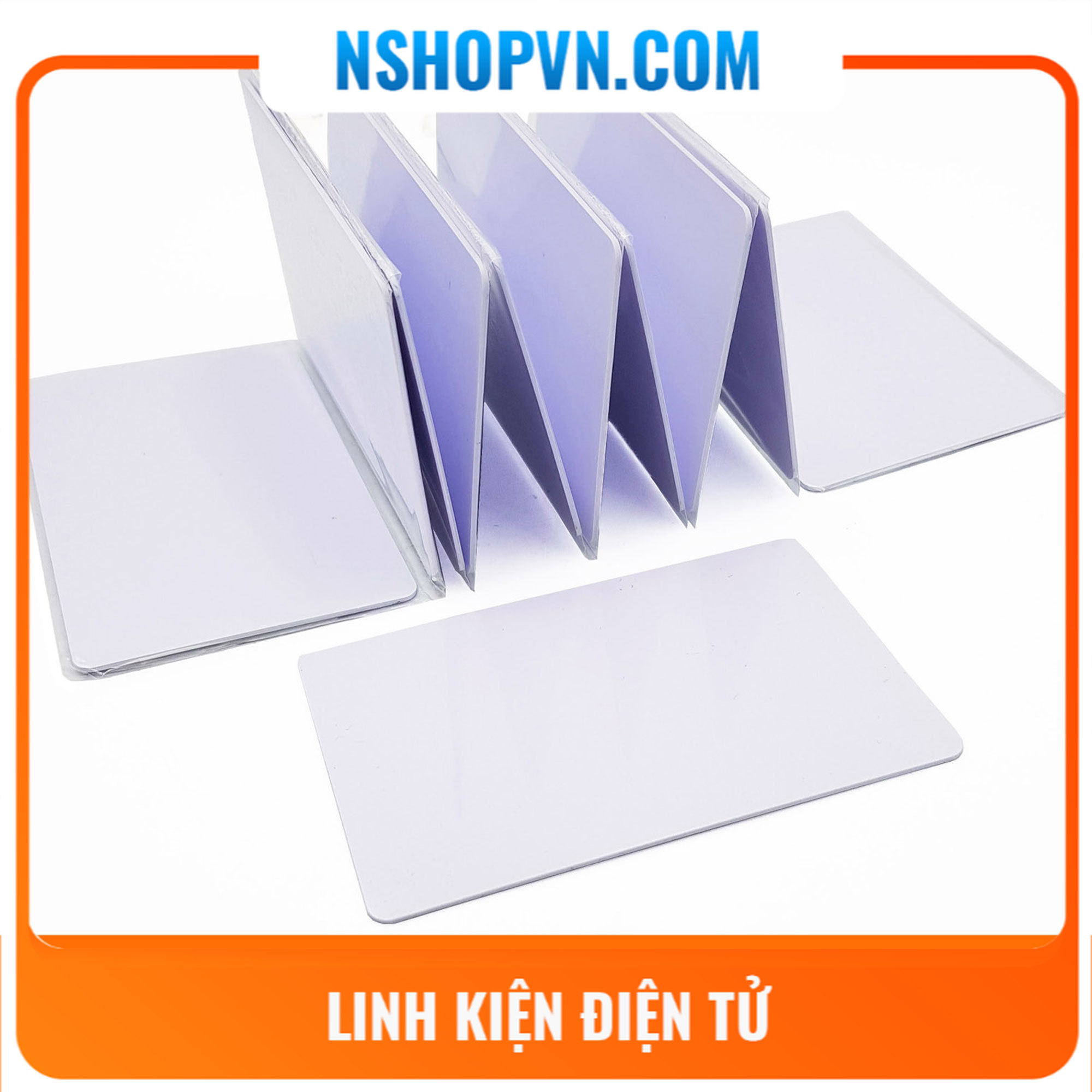 Thẻ từ rfid trắng tần số kép 13.56mhz, 125khz sao chép được