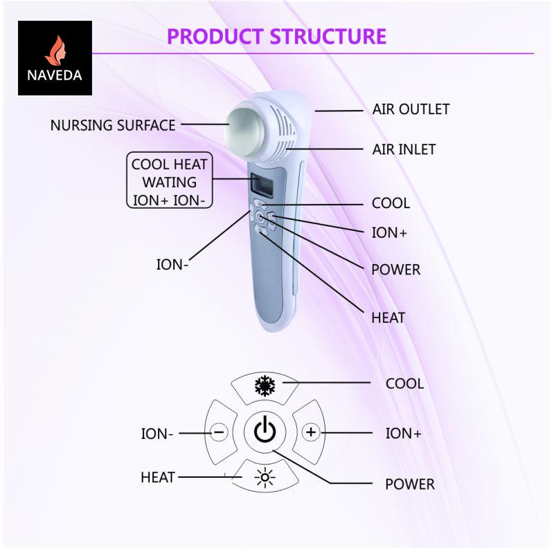MÁY CHĂM SÓC DA NÓNG LẠNH, CHẠY TINH CHẤT ĐIỆN DI-ion3