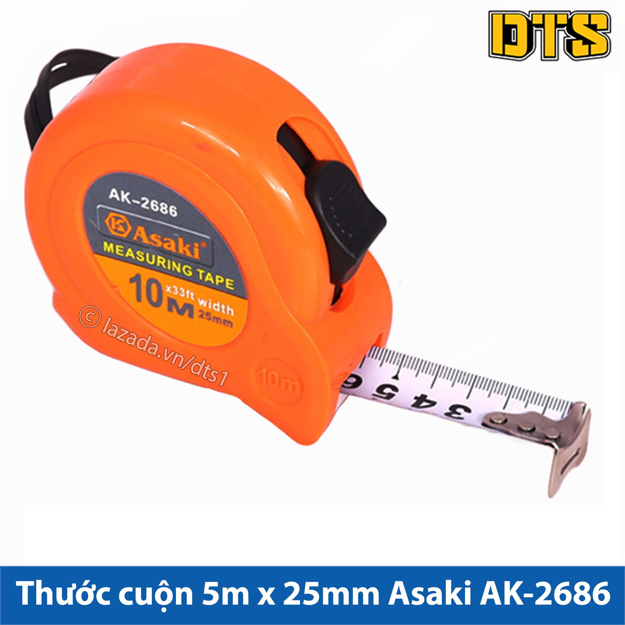 Thước rút - Thước cuộn 5m x 25mm Asaki AK-2682