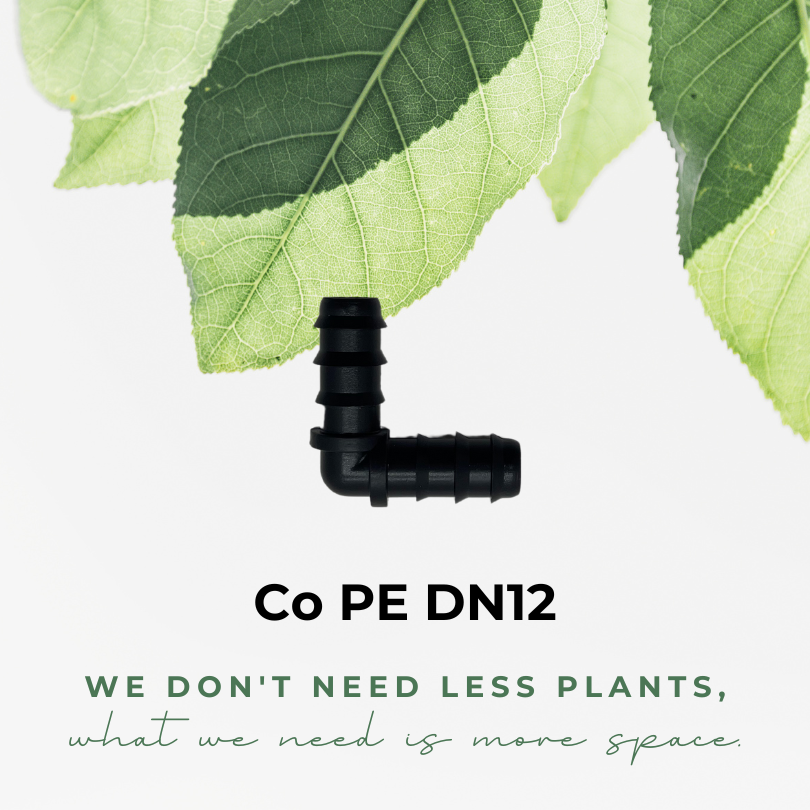 Co ống nhựa PE ( nối góc 90 độ) phi DN12 - nối ống LDPE 12