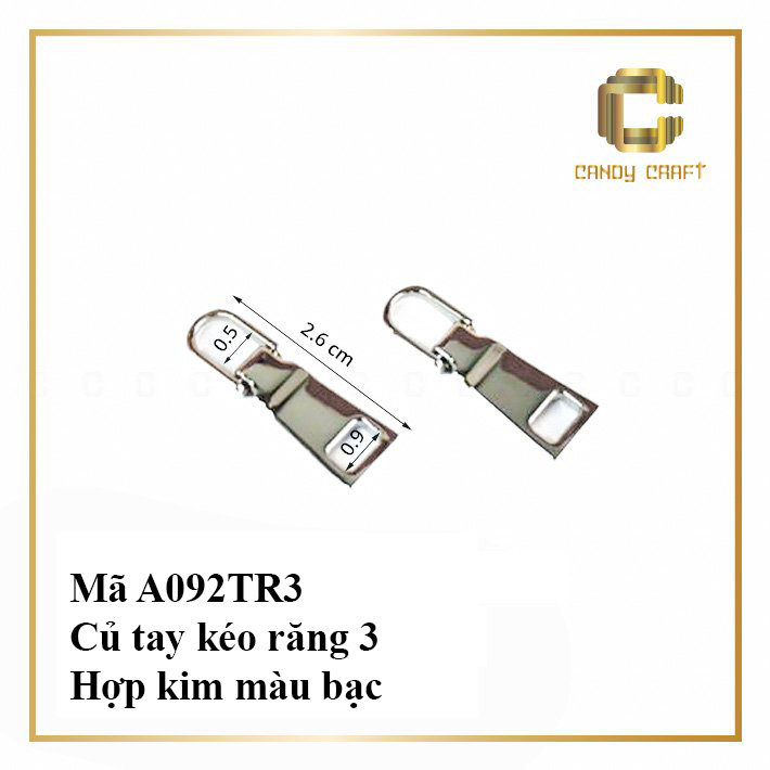 Củ tay kéo răng 5 - răng 3 - phụ kiện làm túi xách