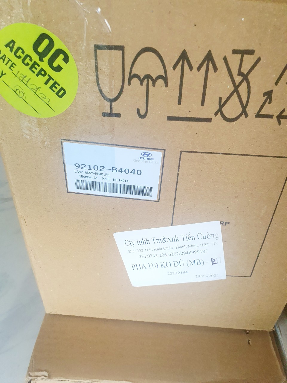 Đèn pha i10 grand xịn (Mobis) Hàng Chính Hãng