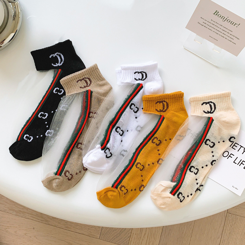 Gucci Women's Mesh Socks Set 10 Pairs 5 Colors