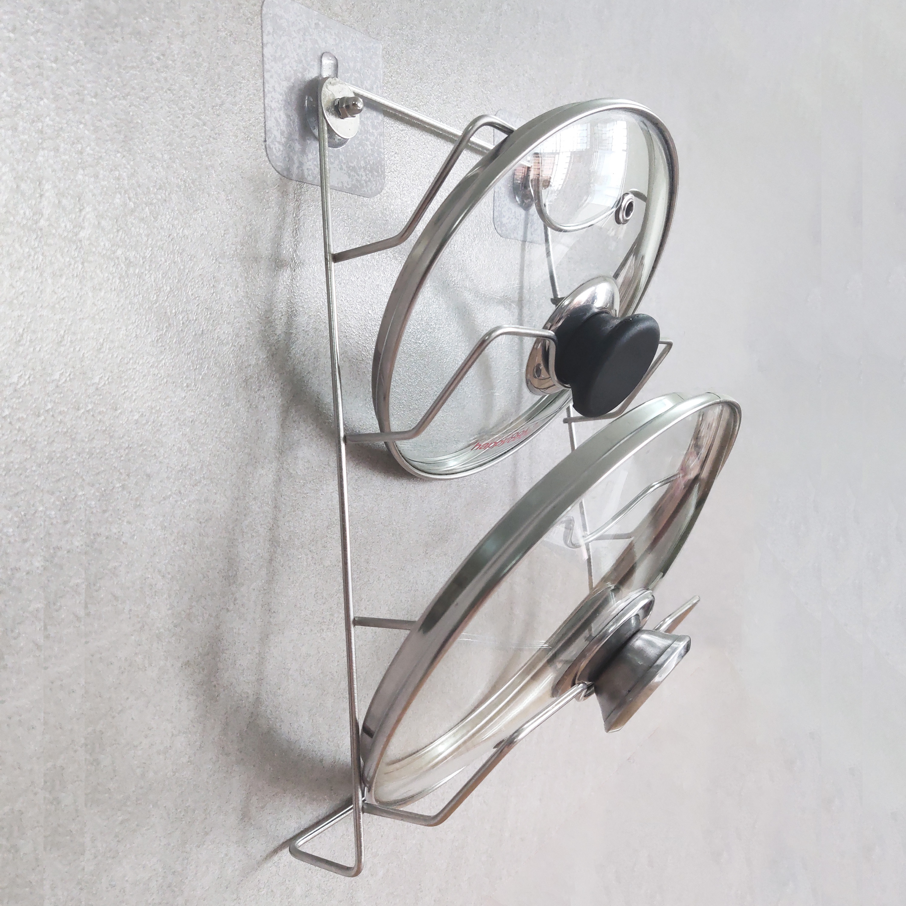 Giá Treo Nắp Nồi Inox kệ để vung nồi bắt vít hoặc dán tường đồ gia dụng giá để vung nồi kệ nhà bếp đồ để nắp nồi đẹp TNN