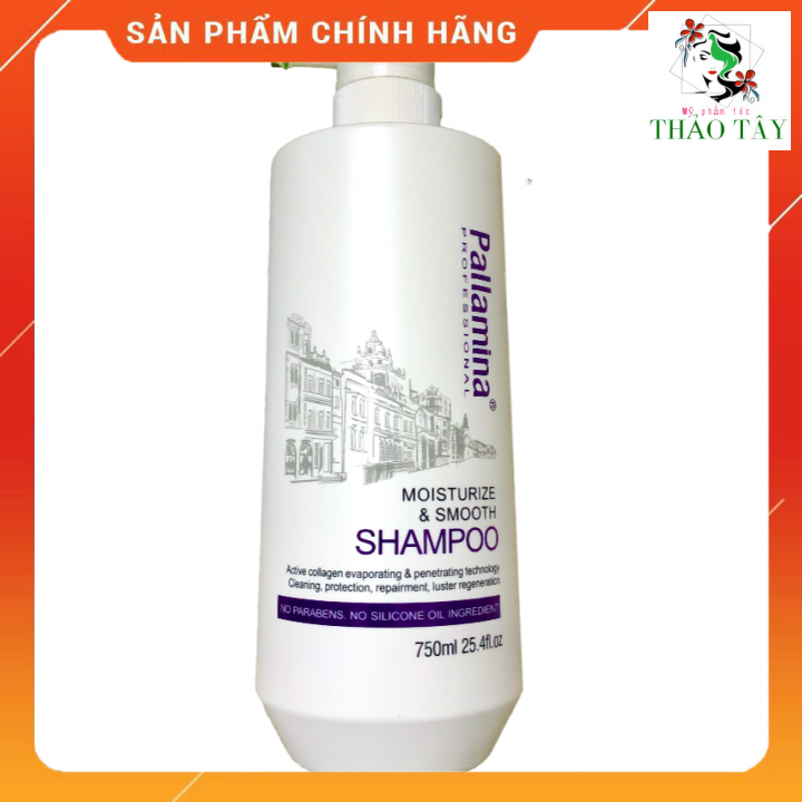 Dầu xả collagen keratin phục hồi siêu mượt tóc cao cấp pallamina moisturize & norishing -chai
