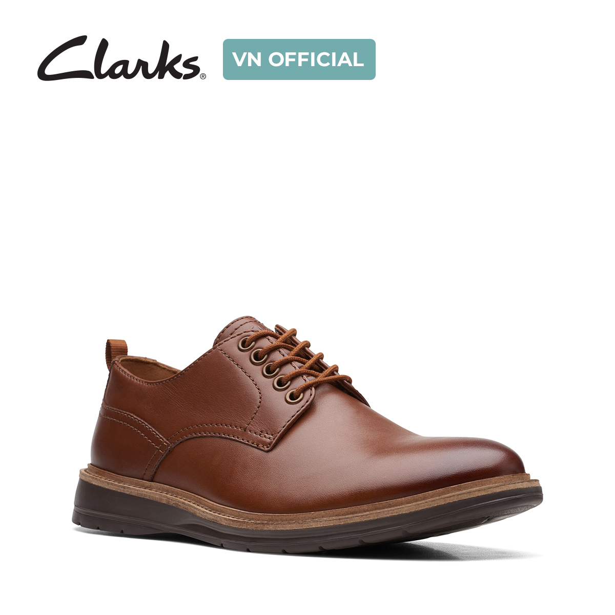 Giày Buộc Dây Da Nam Clarks - Chantry Walk