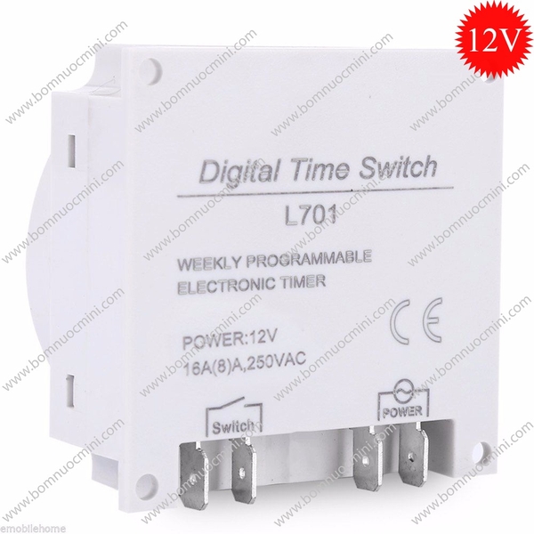 Timer Hẹn Giờ 12V/24V/110V/220V Siêu Mini L701 | Hẹn Giờ L701