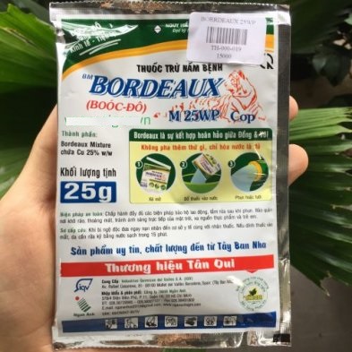 Chế phẩm trừ nấm bệnh BORDEAUX 25WP (BOOC-ĐÔ) 25gram