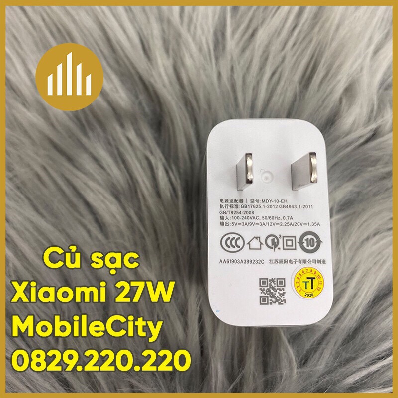 Cáp, củ sạc nhanh Xiaomi 27W - [Giá rẻ tại Hà Nội, Tp.HCM, Đà Nẵng - MobileCity]