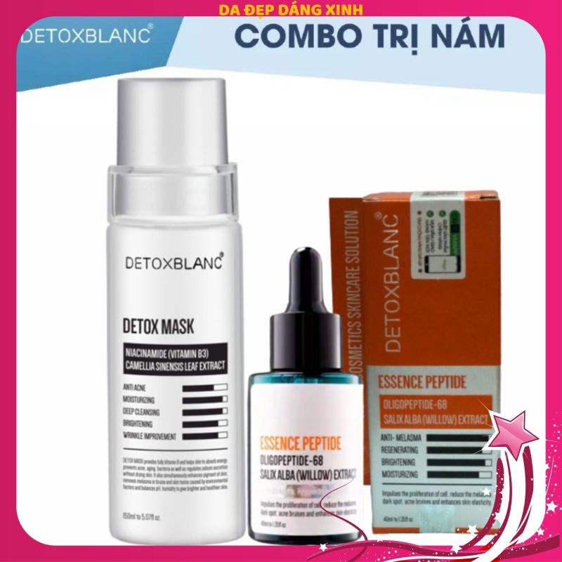 Bộ đôi thải độc làm mờ nám tàn nhang dưỡng trắng da Detox Blanc giá rẻ