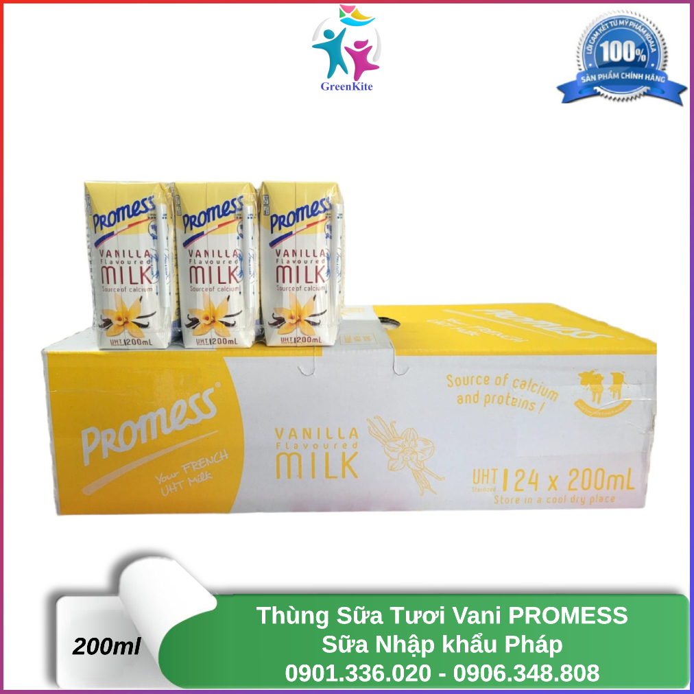 Sữa Tươi Promess Vani 200ml - Sữa Promess Vanilla Nhập Khẩu Pháp