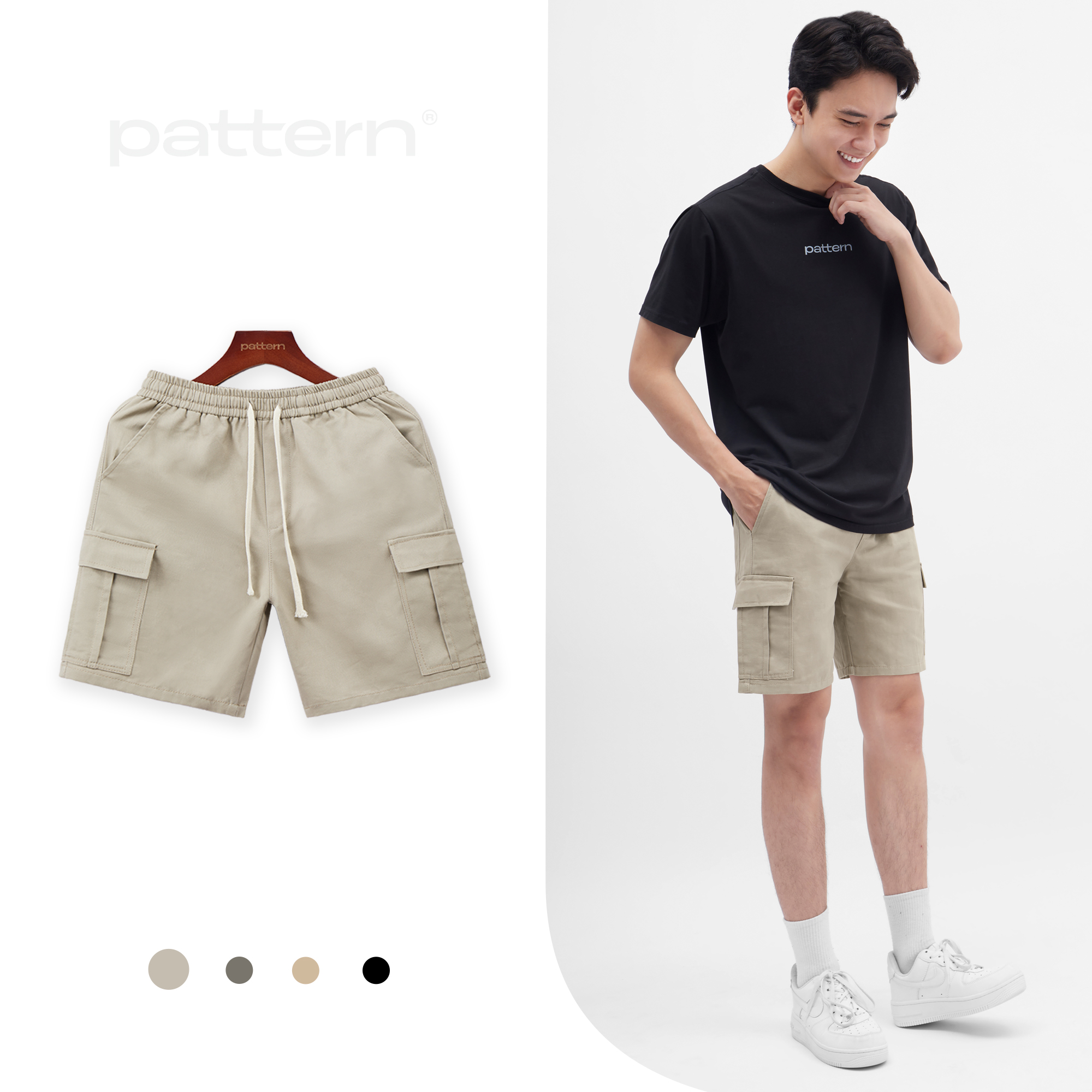 Quần short kaki túi hộp PATTERN PQ019