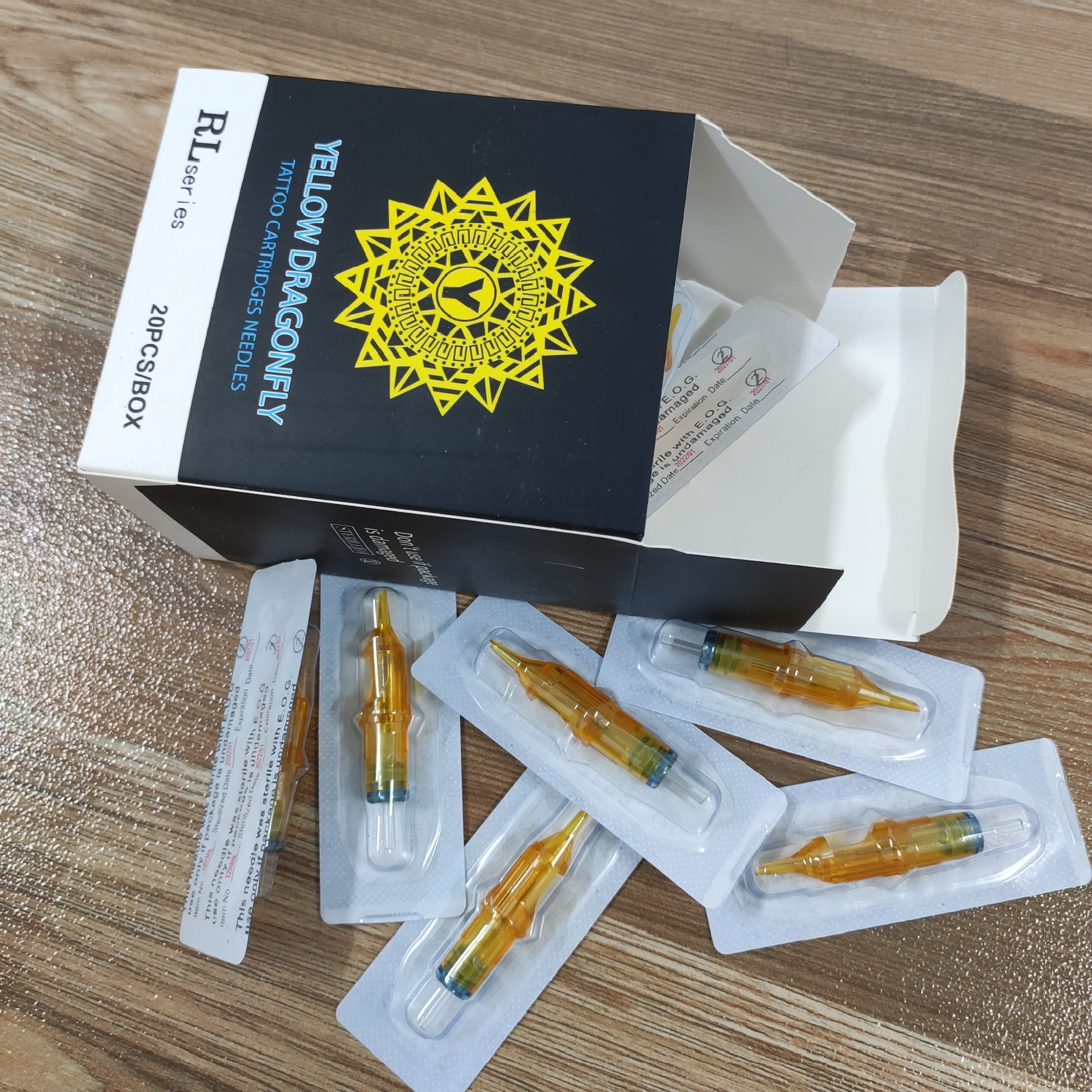 Hộp Kim xăm Pen 1RL đi khung YellowDragon