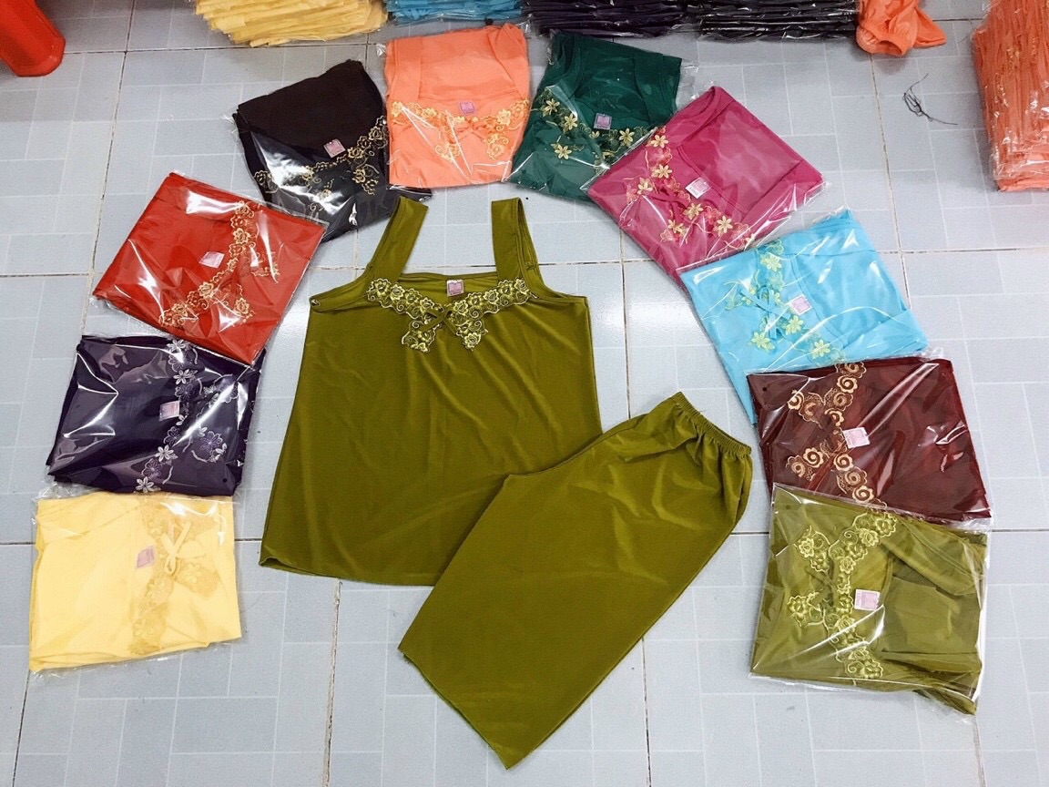 [HCM]Bộ thun lạnh màu lửng size 40-65kg (chiều cao 1m năm tám trở lên dùm shop nhé)