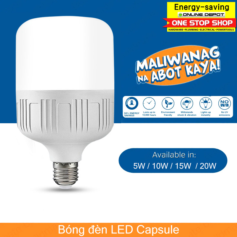 Bóng đèn led trụ bóng đèn led siêu sáng 20w 15w 10w 5w siêu sáng tiết kiệm điện