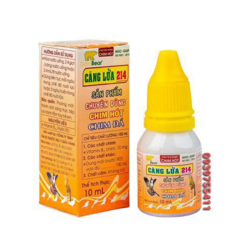 Căn lửa 214 cho chim hót, chim đá sung sức