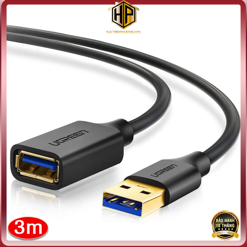 Ugreen 30127 - cáp usb nối dài 3m - dây usb 3.0 âm dương tốc độ cao chính hãng