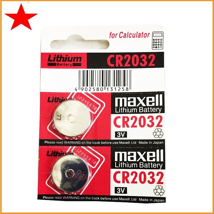 Combo 2 viên pin Cr2032, pin Cmos Maxell lithium 3V