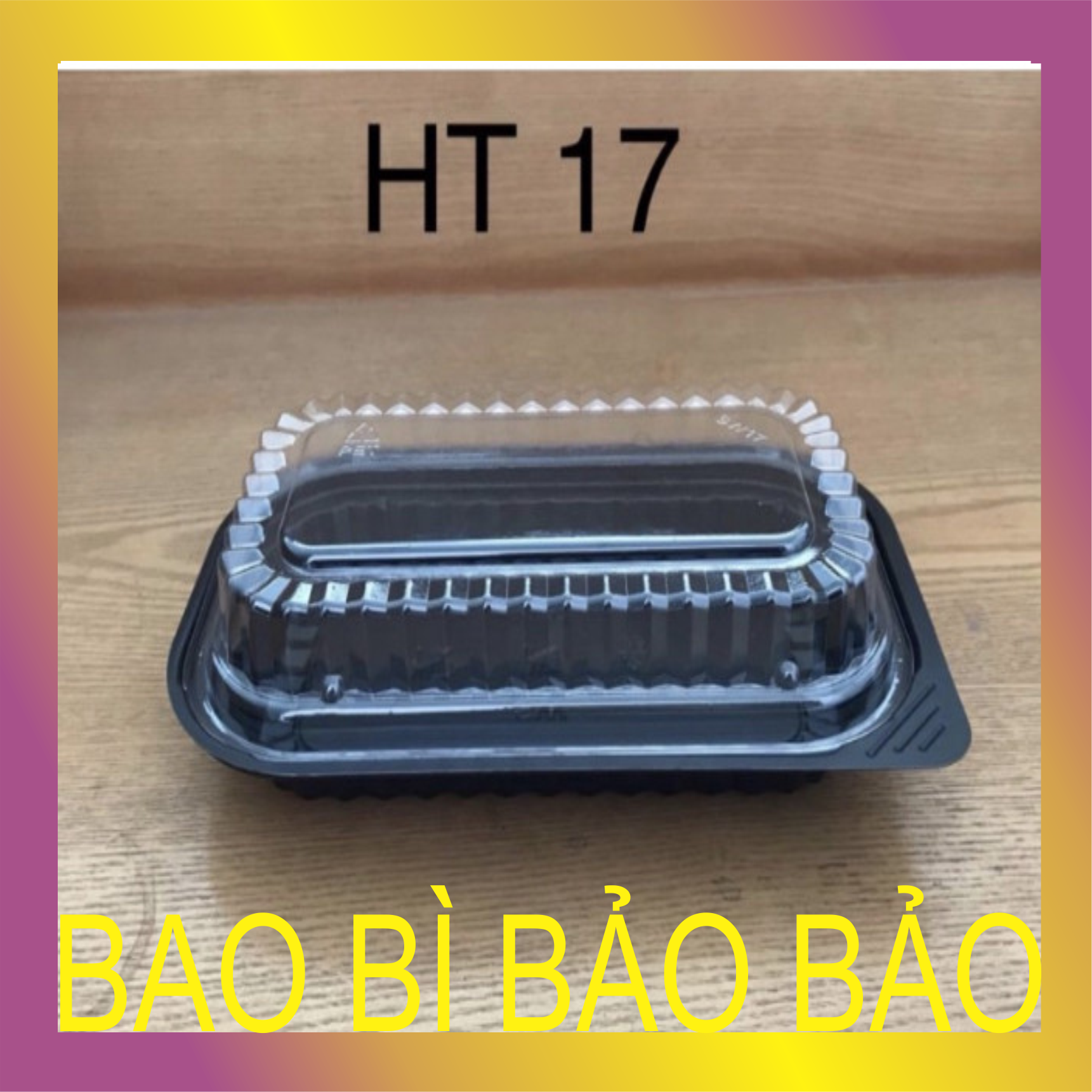 Sỉ 1 thùng hộp nhựa đế đen ht17 đựng thực phẩm
