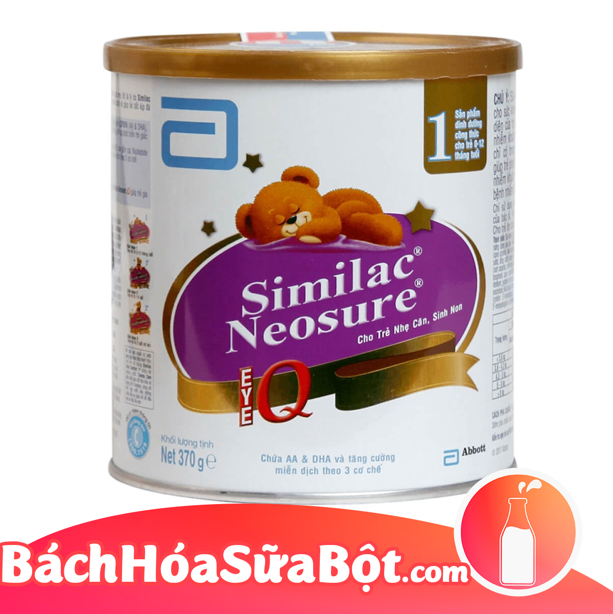 Sữa bột Similac Neosure 1 370g (Dành cho trẻ từ 0 - 12 tháng nhẹ cân, sinh non)