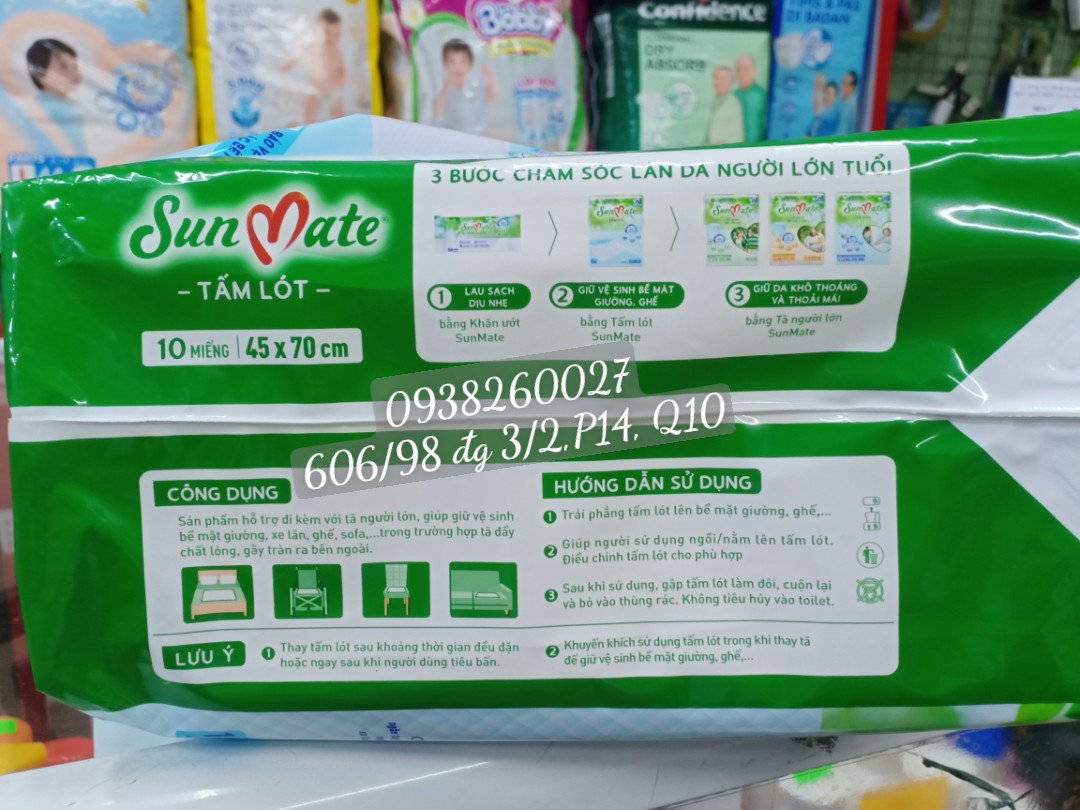 Tấm Đệm Lót Sunmate 10 miếng (Kích thước 45*70cm)