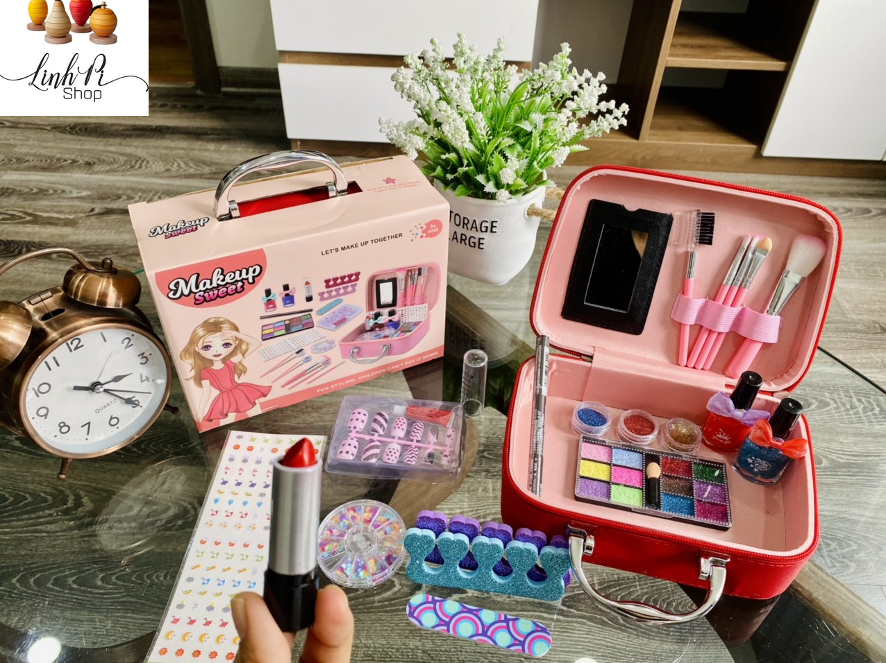 Vali trang điểm cho bé gái, đồ chơi makeup trẻ em cao cấp - Freeship HCM