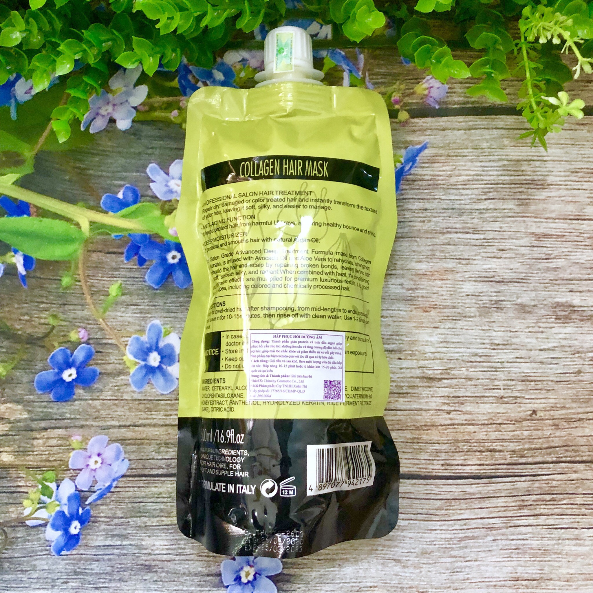 [Tặng mũ trùm]DẦU Ủ TÓC COLLAGEN DELOFIL ARGANOIL PROTEIN SIÊU MƯỢT 500ML