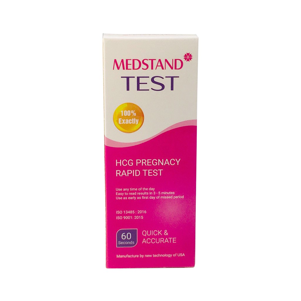 [CHÍNH HÃNG] Que thử thai Medstand Test HCG Pregnacy Rapid Test dụng cụ y tế giúp phát hiện thai sớm, nhanh, chính xác