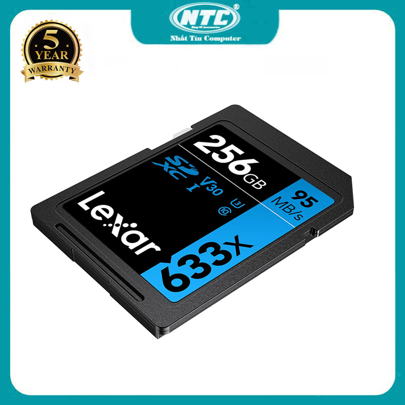 Lexar 256GB 633x UHS-I U3 4K V30 SDXC 95 MB/s write 45 MB/s (black) hottest computer memory card