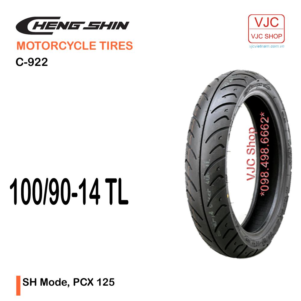 Vỏ sau xe SH Mode Cheng Shin 100/90-14 C922 loại không dùng ruột