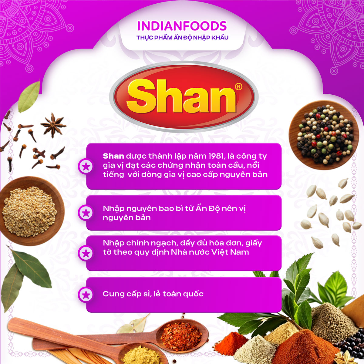 Bột gia vị cơm gà Ấn Độ SHAN Bombay Biryani 60gr