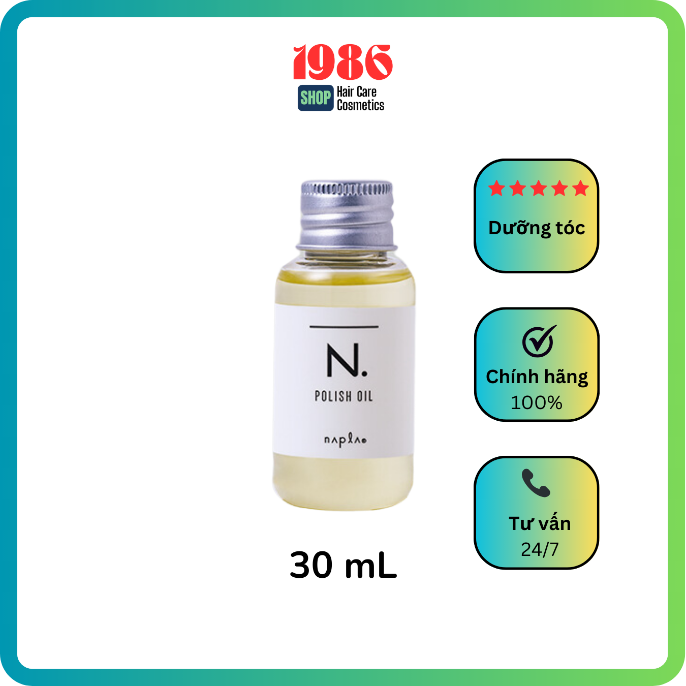 [Dưỡng bóng tóc] N Polish Oil 150 ml Napla Nhật Bản