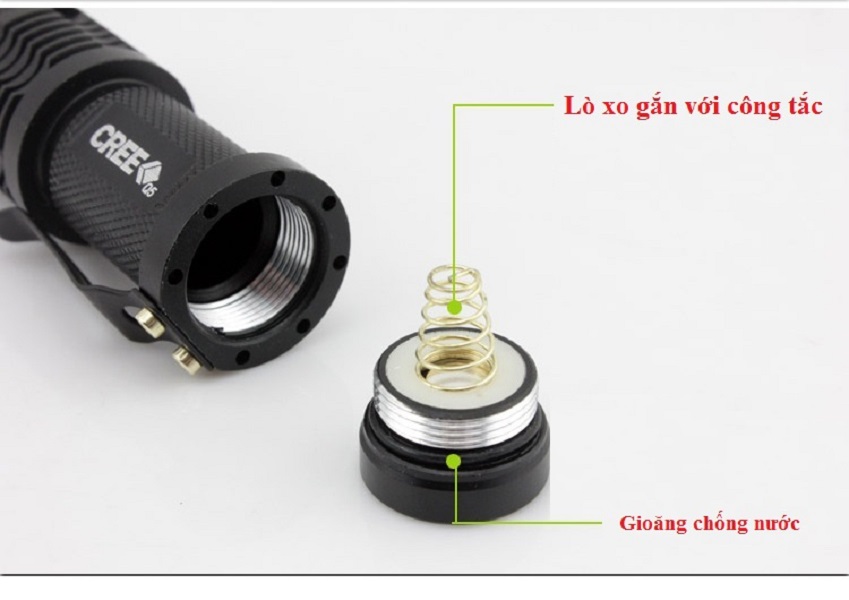 Đèn pin mini Cree Q5 ( đã có pin và sạc )