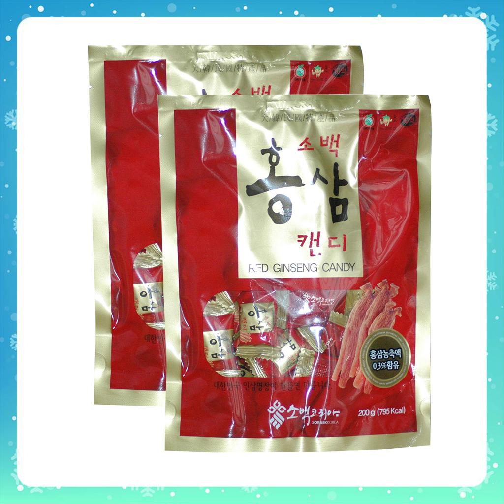 Kẹo Hồng sâm Sobaek Hàn Quốc 200g ( Bộ 2 gói )