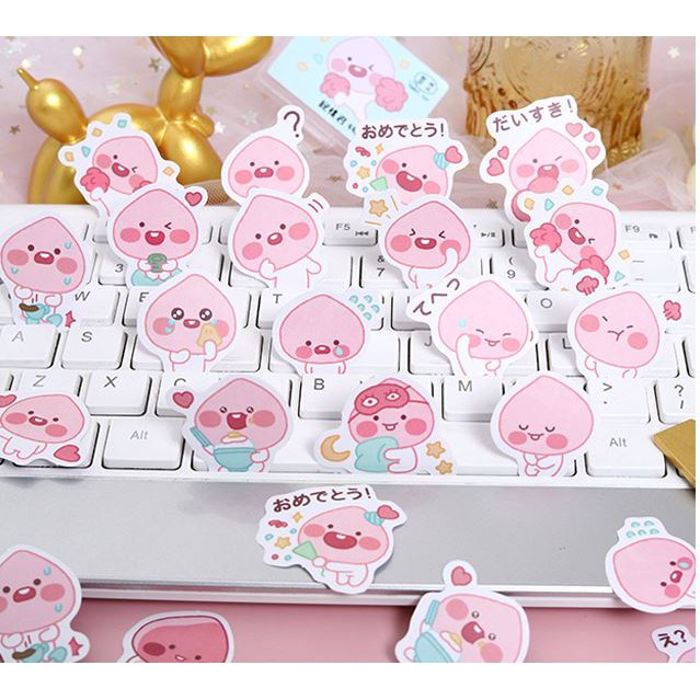 Bộ 46 Sticker Icon Dễ Thương Hàn Quốc dán trang trí E42